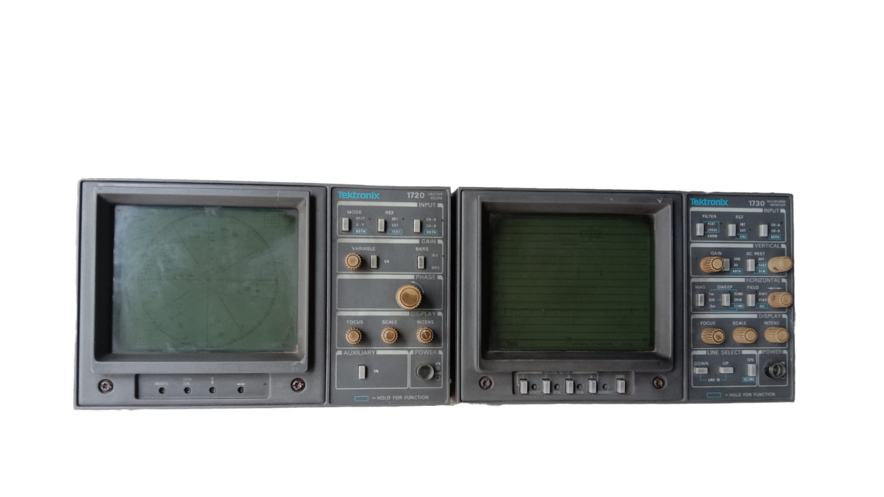 Tektronix 1720 Vectorscope and a Tektronix 1730 Waveform Monitor Tektronix 1720 Vectorscope and a Tektronix 1730 Waveform Monitor