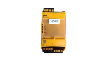 Pilz PNOZ S11 safety relay, which is designed to monitor safety functions in industrial applications