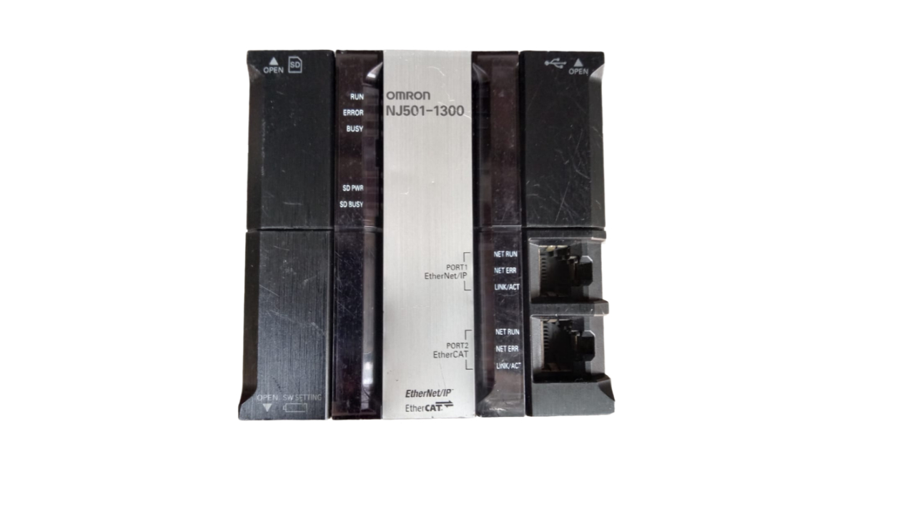 Omron NJ501-1300 CPU Unit, a component of the Omron Sysmac NJ-Series Machine Automation Controller Omron NJ501-1300 CPU Unit, a component of the Omron Sysmac NJ-Series Machine Automation Controller